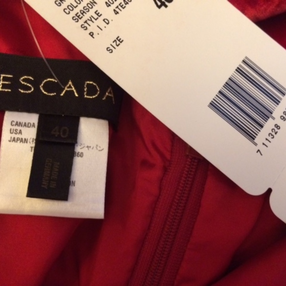 Escada Crushed Velvet Dress NWT 40 - Picture 4 of 10